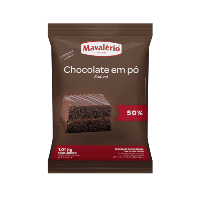 CHOCOLATE EM PÓ MAVALÉRIO 50% 1KG