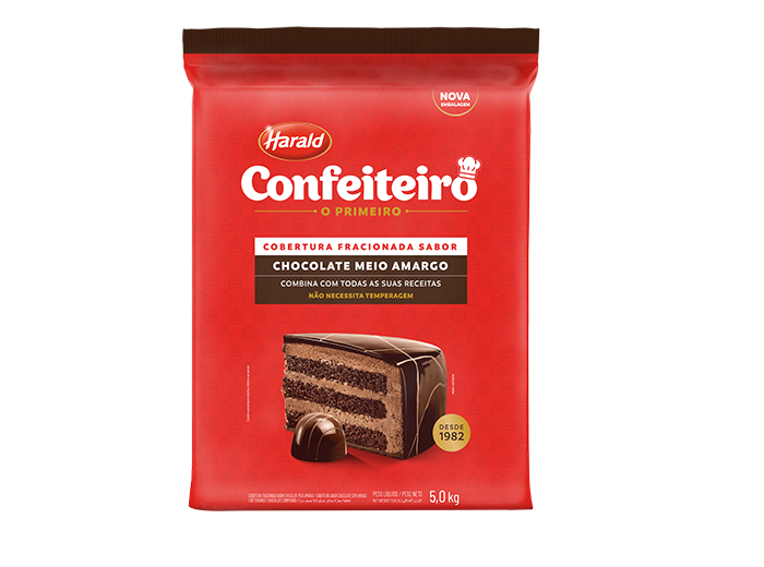 COBERTURA CONFEITEIRO MEIO AMARGO HARALD 5KG