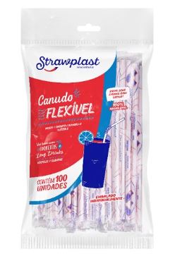 CANUDO STRAWPLAST 304 FLEXÍVEL 21CM C100UND