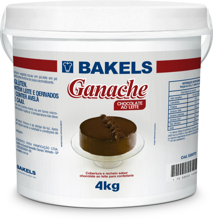 GANACHE AO LEITE BAKELS 4KG