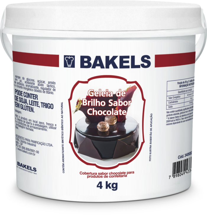 GELEIA DE BRILHO CHOCOLATE BAKELS 4KG