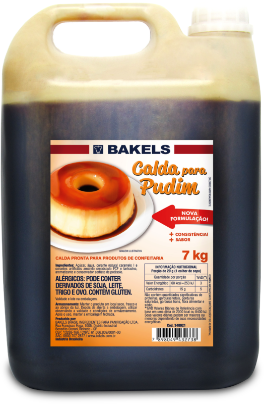 CALDA PARA PUDIM BAKELS 7KG