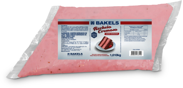 RECHEIO CREMOSO MORANGO BAKELS BAG 1KG