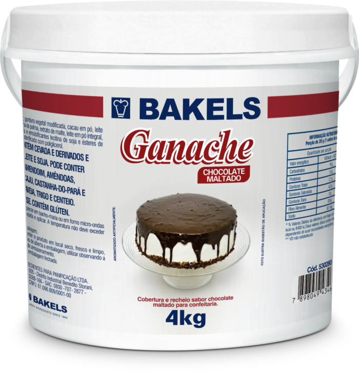 GANACHE CHOCOLATE MALTADO BAKELS 4KG