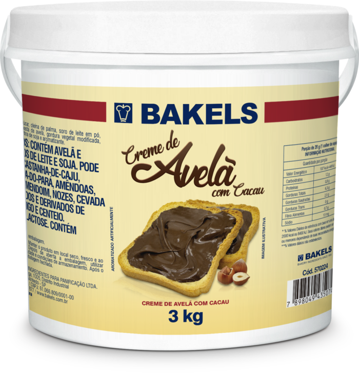 CREME DE AVELÃ BAKELS 3KG