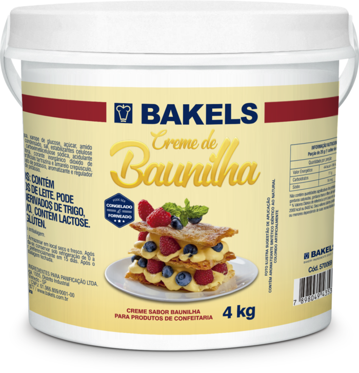 RECHEIO CREME BAUNILHA BAKELS 4KG