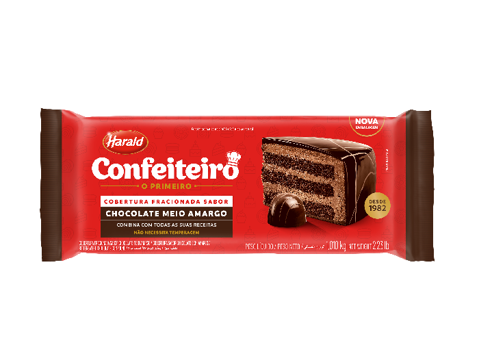 COBERTURA CONFEITEIRO MEIO AMARGO HARALD 1KG