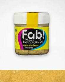 PÓ PARA DECORAR FAB AMARELO GEMA 3G