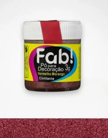 PÓ PARA DECORAR FAB VERMELHO MORANGO 3G