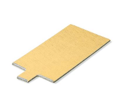 BASE LAMINADA RETANGULAR OURO 8,5X6CM 25UND