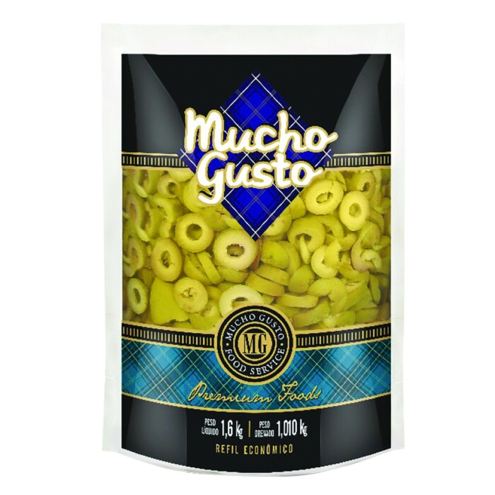 AZEITONA MUCHO GUSTO VERDE FATIADA SACHÊ 1KG