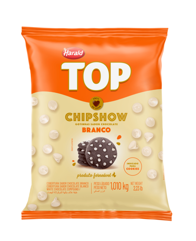 CHOCOLATE EM GOTAS CHIPSHOW BRANCO HARALD 1KG