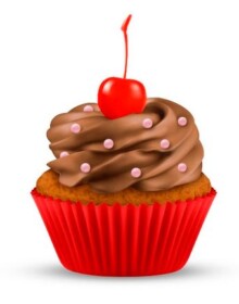 FORMA CUP CAKE VERMELHO 45UN