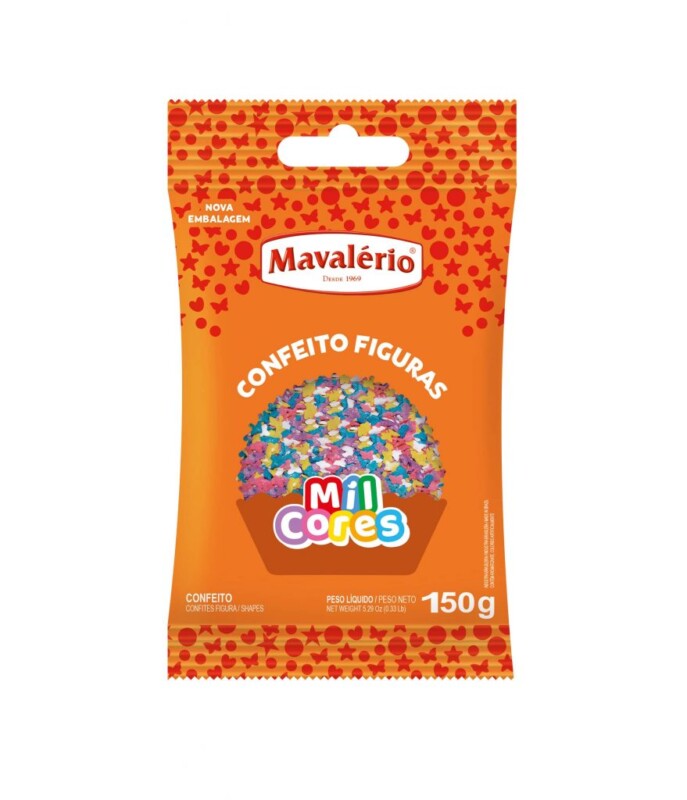 CONFEITO FIGURA BORBOLETA MAVALÉRIO 150G