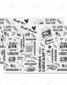 PAPEL ACOPLADO 30X38 BURGER FOOD 400UND