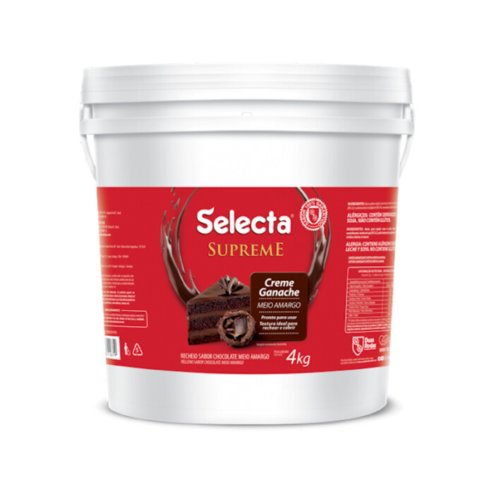 GANACHE MEIO AMARGO SELECTA 4KG