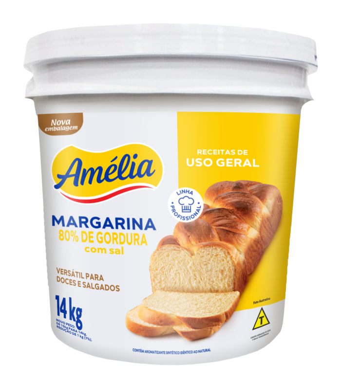 MARGARINA 80% LIPÍDIOS  AMÉLIA 14KG