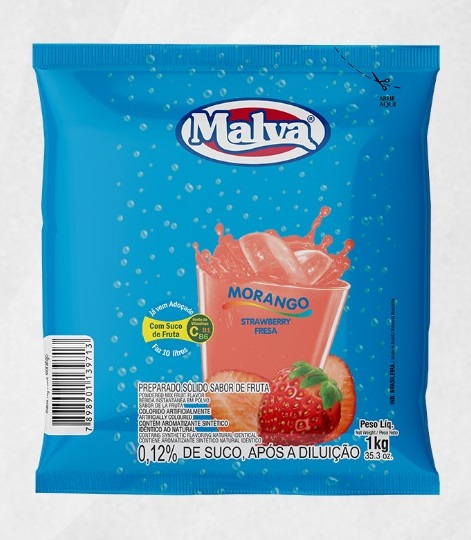 SUCO MALVA MORANGO 1KG