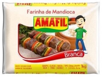 FARINHA DE MANDIOCA BRANCA AMAFIL 1KG