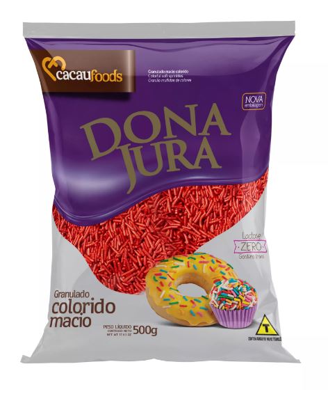 GRANULADO VERMELHO DONA JURA 500G