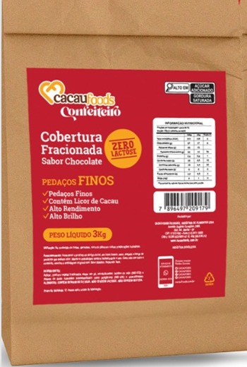 COBERTURA CONFEITEIRO CACAU FOODS 3KG