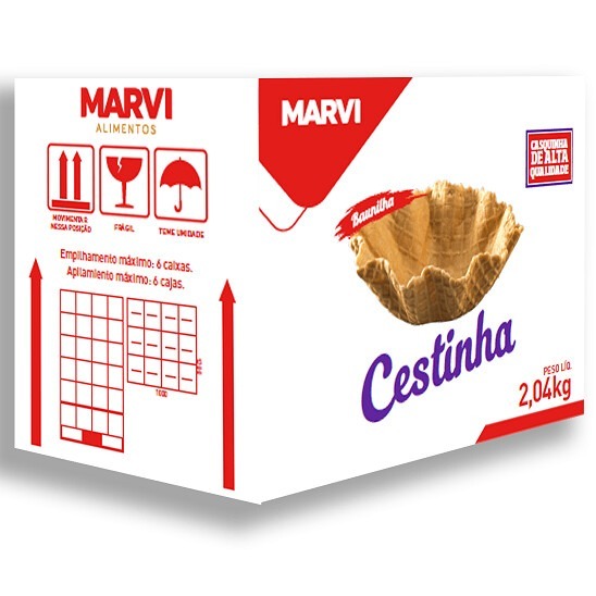 CASQUINHA CESTINHA MARVI 2,04KG 120UN