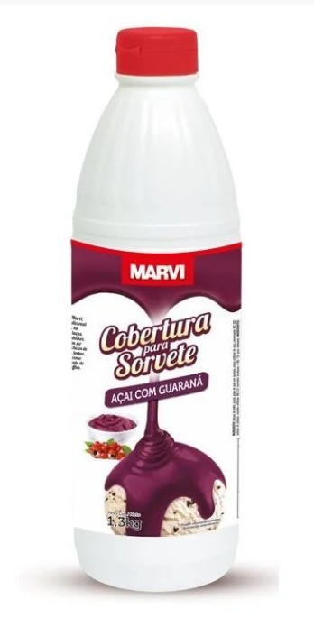 COBERTURA SORVETE MARVI AÇAÍ COM GUARANÁ 1,3KG