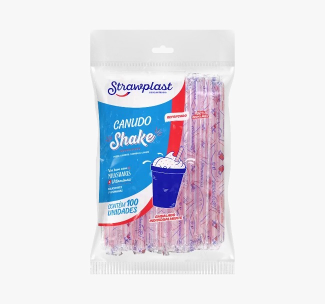 CANUDO SHAKE 21CM 100UN