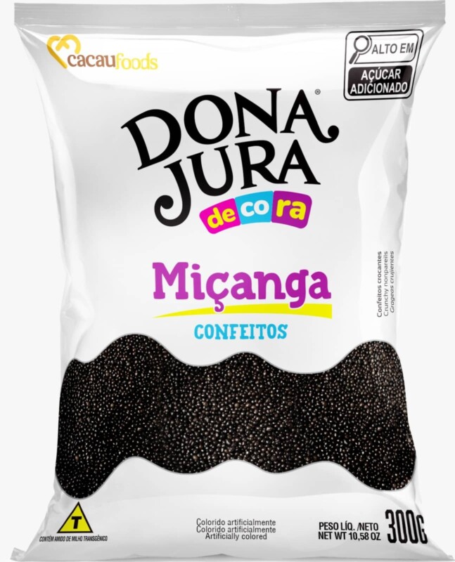 CONFEITO MIÇANGA PRETAS 300G