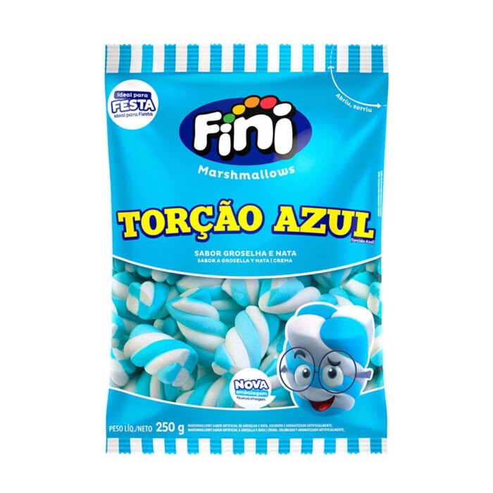 FINI MARSHMALLOW TORÇÃO AZUL 250G