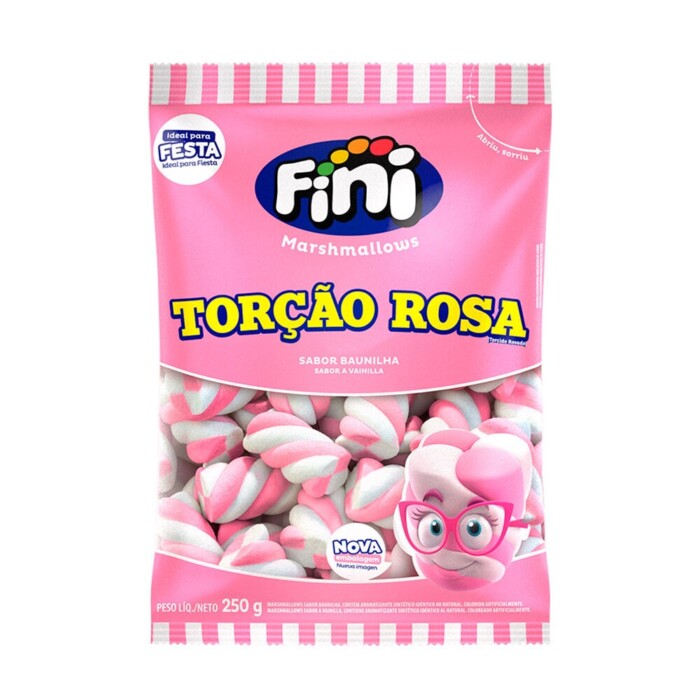 FINI MARSHMALLOW TORÇÃO ROSA 250G