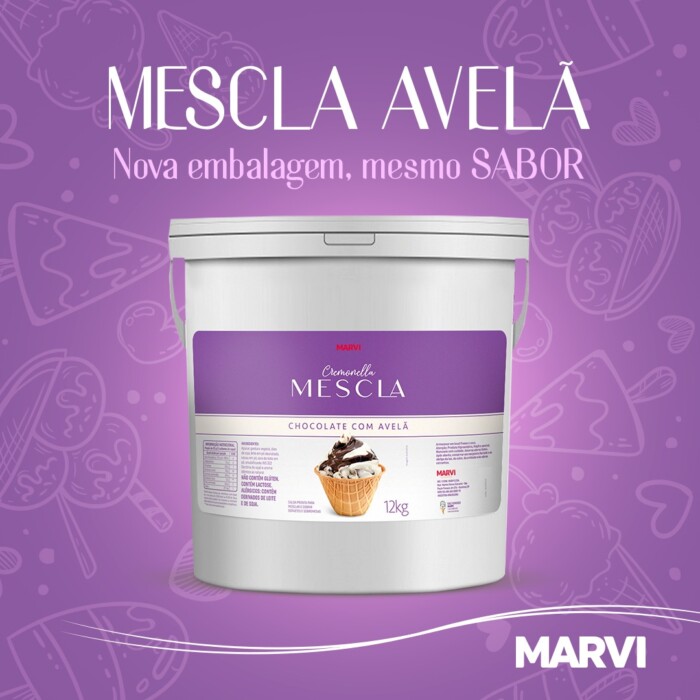 MESCLA CHOCOLATE COM AVELA MARVI 3,75KG