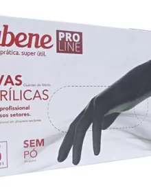 LUVA NITRILICA PRETA VABENE G CX COM 100UN