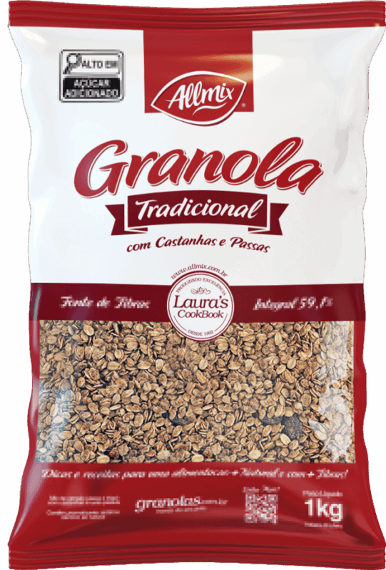GRANOLA TRAD CASTANHA PASSAS ALLMIX 1KG