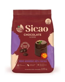 CHOCOLATE NOBRE MEIO AMARGO SICÃO GOTAS 2,05KG