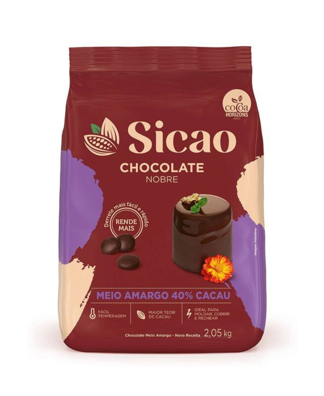 CHOCOLATE NOBRE MEIO AMARGO SICÃO GOTAS 2,05KG