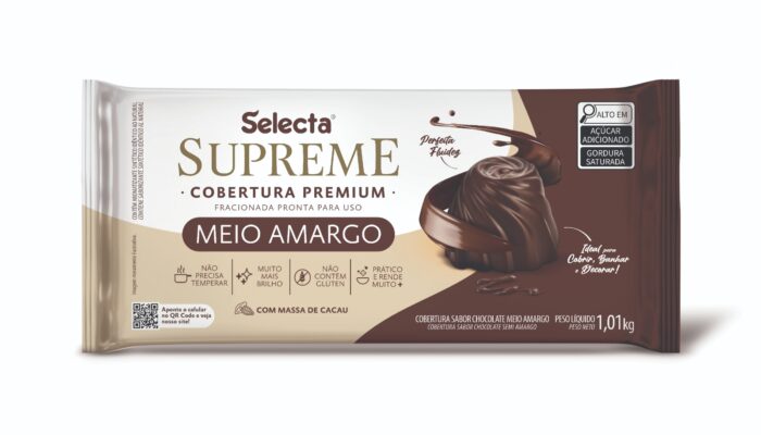 COBERTURA MEIO AMARGO SUPREME SELECTA 1KG