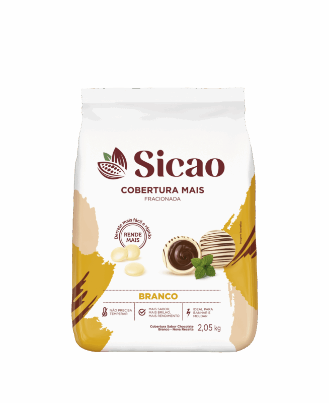 COBERTURA SICÃO MAIS BRANCO GOTAS 2,05KG