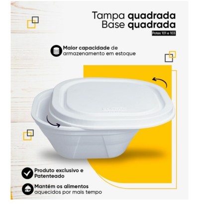 MARMITEX ISOBRAS QUADRADA 700ML 200UN