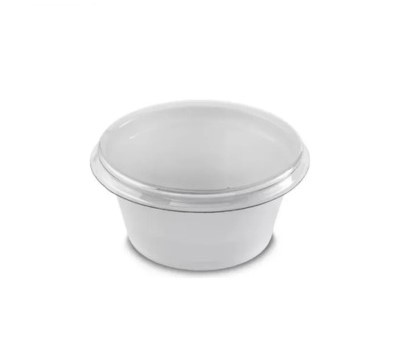 POTE DE MOLHO COM TAMPA F695 BRANCO 30ML 700UN