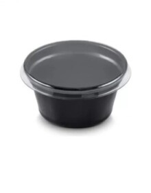 POTE DE MOLHO COM TAMPA F695 PRETO 30ML 700UN