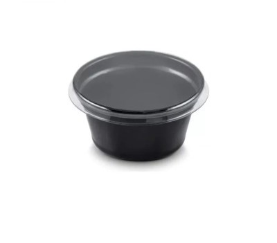 POTE DE MOLHO COM TAMPA F695 PRETO 30ML 700UN