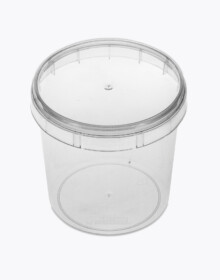 POTE REDONDO COM TAMPA  PLASTILÂNIA 220ML 10UN