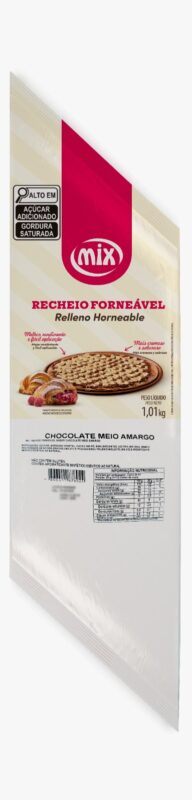 RECHEIO FORNEÁVEL CHOCOLATE MEIO AMARGO MIX 1,01KG