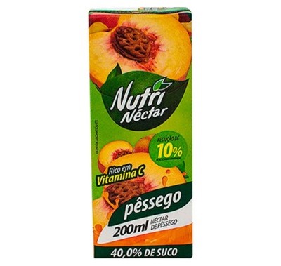 SUCO NUTRINECTAR SABOR PÊSSEGO 27X200ML