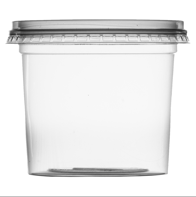 POTE REDONDO COM TAMPA PLASTILÂNIA 350ML 20UN