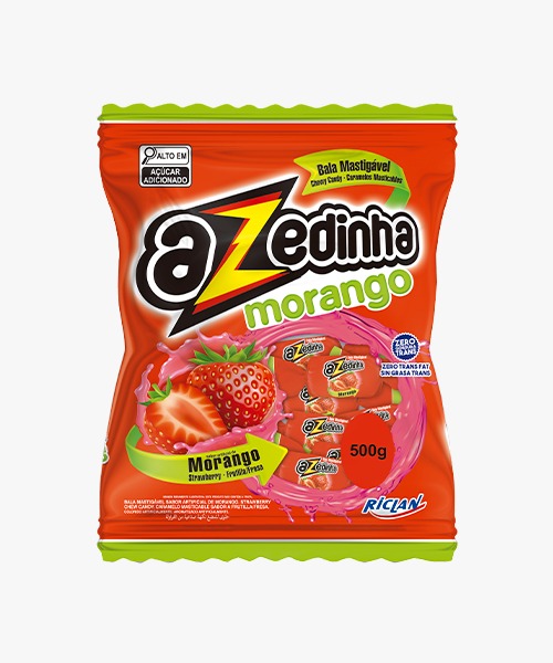BALA AZEDINHA MORANGO 500G - BG Alimentos