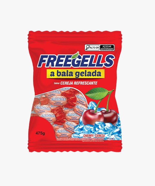 BALA GELADA FREEGELLS CEREJA 475G