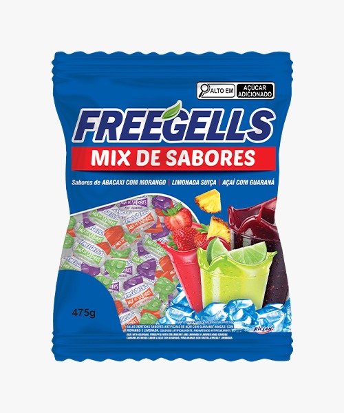 BALA GELADA FREEGELLS MIX SABORES 475G