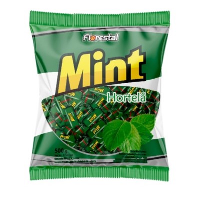 BALA MASTIGÁVEL MINT HORTELÃ 500G